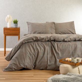 Παπλωματοθήκη Φανελένια Μονή 165x245 Melinen Keshia Grey