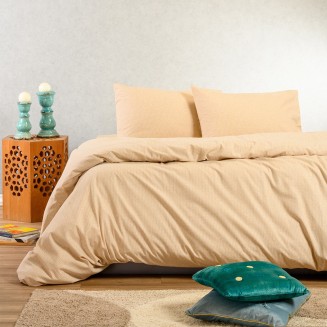 Παπλωματοθήκη Φανελένια Μονή 165x245 Melinen Owen Beige