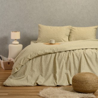 Παπλωματοθήκη Φανελένια Υπέρδιπλη 225x245 Melinen Elise Greige