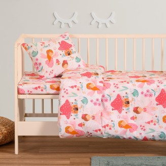 Παπλωματοθήκη Κούνιας 110x160 Melinen Baby Line Magic Pink