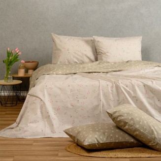 Παπλωματοθήκη Μονή 165x245 Melinen Ultra Line Amour Light Mocca