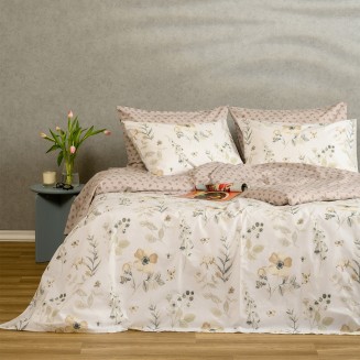 Παπλωματοθήκη Μονή 165x245 Melinen Casual Line Dolores Ash