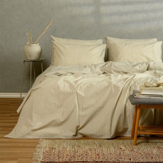 Παπλωματοθήκη Μονή 165x245 Melinen Casual Line Layla Beige