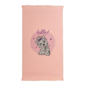 Πετσέτα Θαλάσσης Παιδική 70x120 Melinen Puppy Pink
