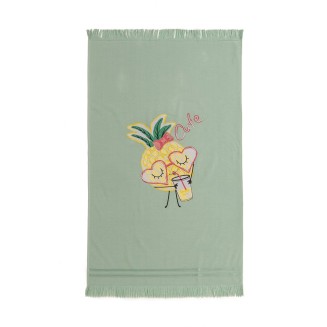 Πετσέτα Θαλάσσης Παιδική 70x120 Melinen Pineapple Mint