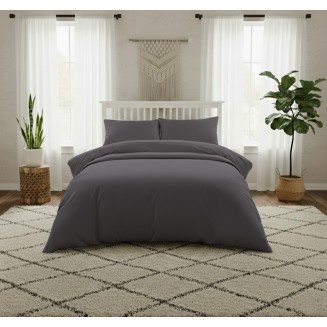 Σεντονι King Size 270X270 Lavish Satin Dark Grey Melinen