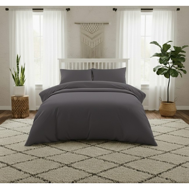 ΣΕΝΤΟΝΙ KING SIZE (Λ) 180Χ200 LAVISH SATIN DARK GREY