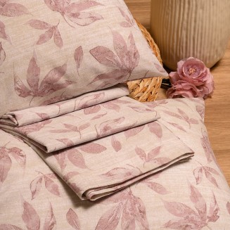 Σεντόνια Σετ 2 Τεμ. Μονά Με Λάστιχο 100x200+32 Melinen Ultra Line Mini Calvert Rose