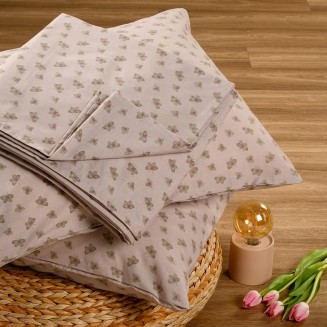 Σεντόνι Σετ 2 Τεμ. Μονό Με Λάστιχο 100x200+32 Melinen Casual Line Mini Dolores Ash