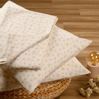 Σεντόνι Σετ 2 Τεμ. Ημίδιπλο Με Λάστιχο 120x200+32 Melinen Casual Line Mini Chloe Peach