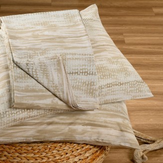 Σεντόνι Σετ 2 Τεμ. Ημίδιπλο Με Λάστιχο 120x200+32 Melinen Casual Line Mini Fuji Mocca