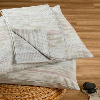 Σεντόνι Σετ 2 Τεμ. Ημίδιπλο Με Λάστιχο 120x200+32 Melinen Casual Line Mini Fuji Pastel
