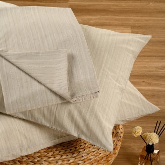 Σεντόνι Σετ 2 Τεμ. Ημίδιπλο Με Λάστιχο 120x200+32 Melinen Casual Line Mini Nika Light Blue