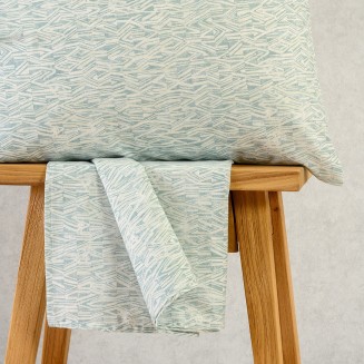 Σεντόνι Σετ 2 Τεμ. Ημίδιπλο Με Λάστιχο 120x200+32 Melinen Casual Line Mini Rafaelo Petrol