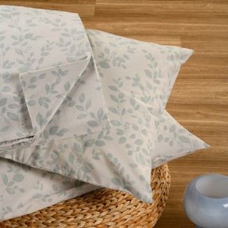 Σεντόνι Σετ 3 Τεμ. King Size Με Λάστιχο 180x200+32 Melinen Casual Line Mini Botan Aqua