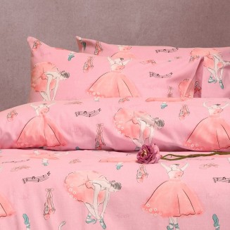 Μαξιλαροθήκες Σετ 2 Τεμαχίων Φανέλα 53x72 Melinen Winter Line Kids Ballet Pink