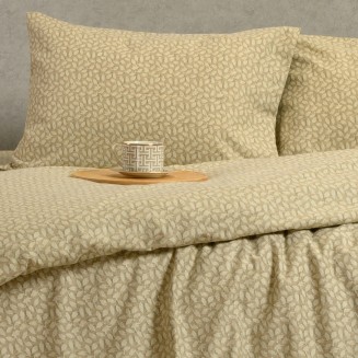 Μαξιλαροθήκες Σετ 2 Τεμαχίων Φανέλα 53x72 Melinen Elise Greige