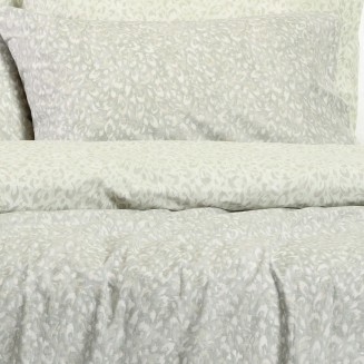 Μαξιλαροθήκες Σετ 2 Τεμαχίων Πανωσέντονου 50x70 Melinen Casual Line Leo Aqua-Grey