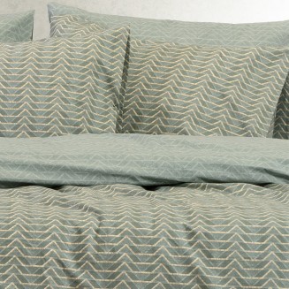 Μαξιλαροθήκες Σετ 2 Τεμαχίων Πανωσέντονου 50x70 Melinen Ultra Line Paris Aqua