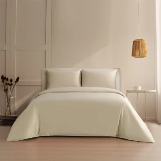 Παπλωματοθήκη Σετ 3Τμχ Υπέρδιπλη 225x245 Melinen Bella Satin Beige