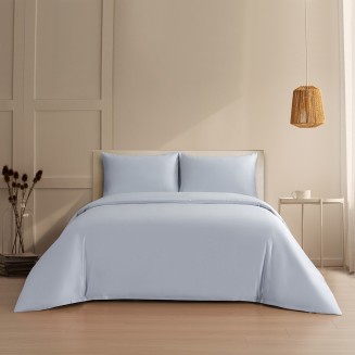 Παπλωματοθήκη Σετ 3Τμχ Υπέρδιπλη 225x245 Melinen Bella Satin Silver