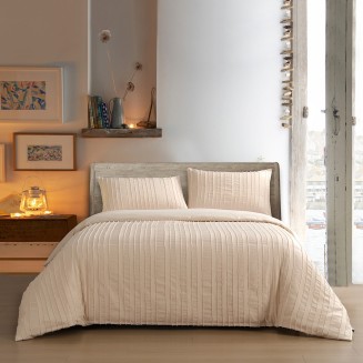 Παπλωματοθήκη Σετ 3Τμχ Υπέρδιπλη 225x240 Melinen Luna Ecru