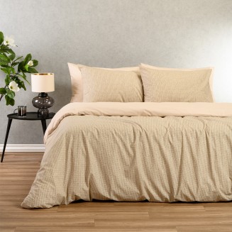 Σεντόνια Σετ Διπλά Με Λάστιχο 150x200+32 Melinen Casual Line Davide Beige