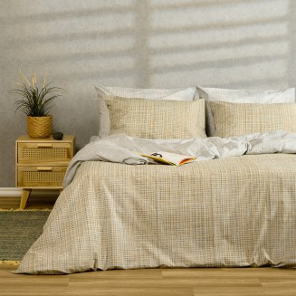 Σεντόνια Σετ Διπλά Με Λάστιχο 150x200+32 Melinen Casual Line Mateo Grey