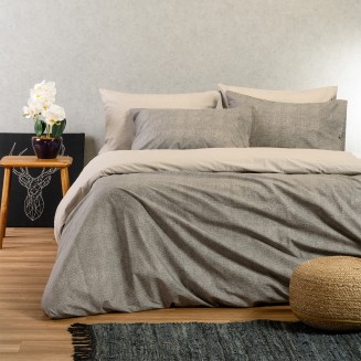 Σεντόνια Σετ Διπλά 205x270 Melinen Ultra Line Luca Grey