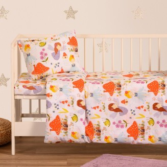 Σεντόνια Σετ Κούνιας 120x170 Melinen Baby Line Magic Peach