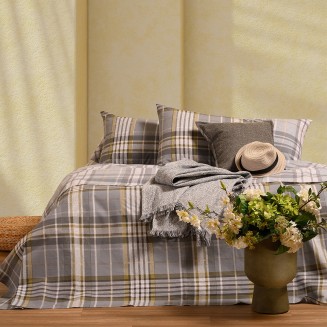 Σεντόνια Σετ King Size 260x270 Melinen Ultra Line Jonas Grey