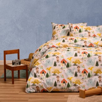 Σεντόνια Σετ Μονά 170x270 Melinen Kids Line Explorer Red