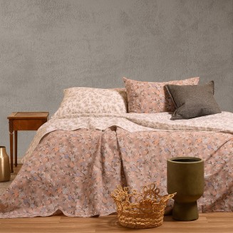 Σεντόνια Σετ Μονά Με Λάστιχο 100x200+32 Melinen Ultra Line Amy Beige