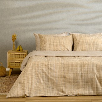 Σεντόνια Σετ Μονά Με Λάστιχο 100x200+32 Melinen Casual Line Mateo Beige