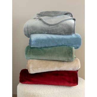 Κουβέρτα Βελουτέ Υπέρδιπλη 240x260 Palamaiki Dream Velour/4 Ash