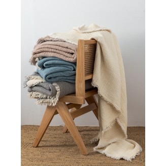 Κουβέρτα Υπέρδιπλη 250x240 Palamaiki Muslin Mous Grey