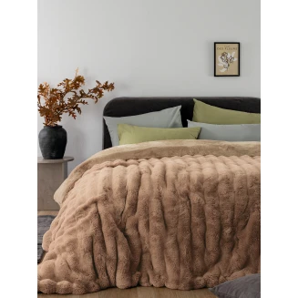 Κουβερτοπάπλωμα Υπέρδιπλο 220x240 Palamaiki Comfo Taupe