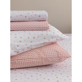 Σεντόνι Μεμονωμένο Μονό Με Λάστιχο 110x200+35 Palamaiki BB101 Rose