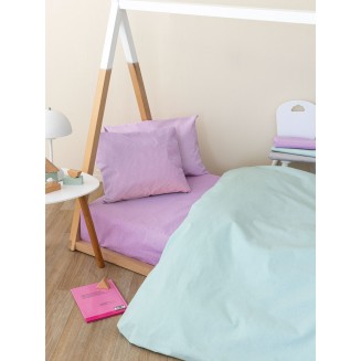 Σεντόνια Σετ 2 Τεμαχίων Λίκνου 80x110 Palamaiki Totem Lilac