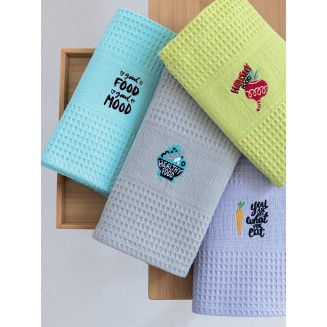 Πετσέτες Κουζίνας Σετ 4 Τεμαχίων 50x70 Palamaiki Kitchen Towels Nora 100