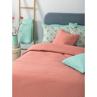Κουβερλί Σετ Υπέρδιπλο 220x240 Palamaiki Jenn/2 Rose