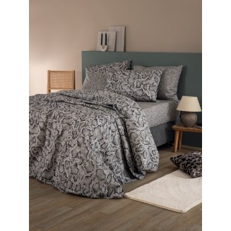 Σεντόνια Σετ Μονά Με Λάστιχο 110x200+30 Palamaiki Φανέλα Flannel Beauty FB0242