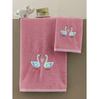 Πετσέτες Σετ Παιδικές 2 Τεμαχίων Palamaiki Kids Bath Swan