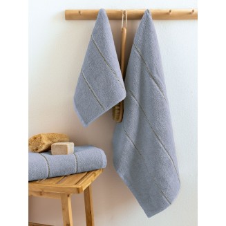 Πετσέτες Σετ 3 Τεμαχίων Palamaiki Cler Grey