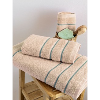 Πετσέτες Σετ 3 Τεμαχίων Palamaiki Jodi Ecru