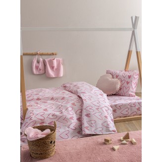 Σεντόνια Σετ Κούνιας 75x140+15 Με Λάστιχο Palamaiki My Kingdom MK773