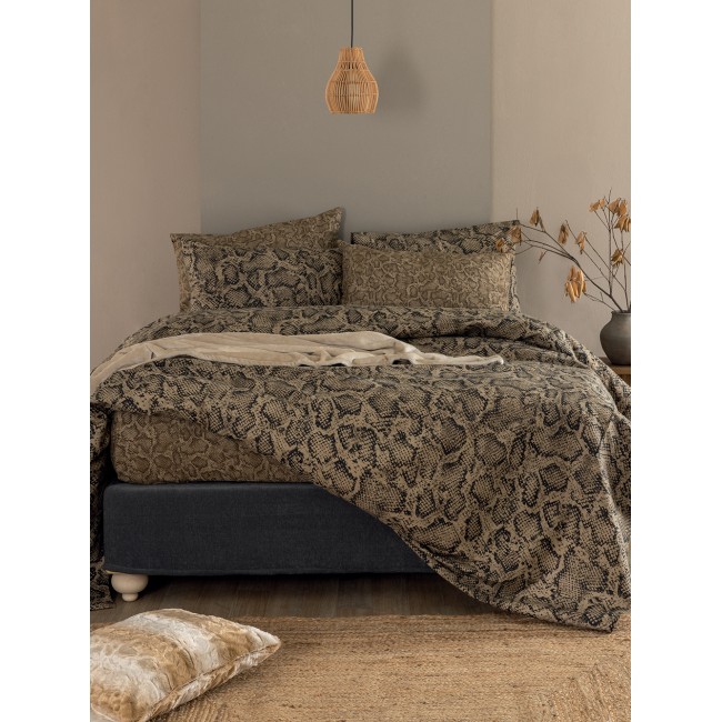 Σετ Σεντόνια Υπέρδιπλα Flannel Beauty 240x265 FB0243 Με Λάστιχο