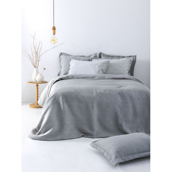 Ζεύγος Μαξιλαροθήκες Matelasse Oxford  50X70 ZOE GREY