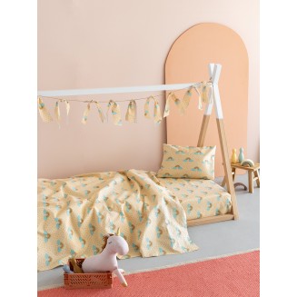 Σεντόνια Σετ Μονά Φανέλα 170x265 Palamaiki Floufi Collection FF102