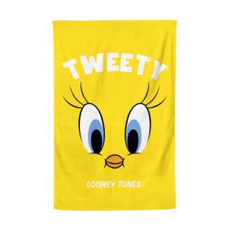 Βαμβακερή Βελουτέ Παιδική Πετσέτα Θαλάσσης Tweety Des.1 Warner Bros Pennie 70x130 Κίτρινο